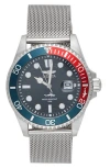 Invicta Pro Diver Auto Mesh Bracelet Watch, 43mm In Silver