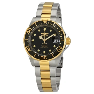 Invicta Pro Diver Automatic Black Dial Two-tone Men's Watch 17043 In Metallic