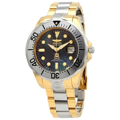 Invicta Pro Diver Automatic Black Mother Of Pearl Men's Watch 16034 In Gold