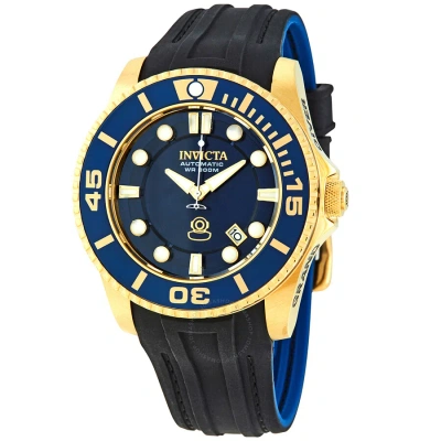 Invicta Pro Diver Automatic Blue Dial Black And Darlk Blue Polyurethane Men's Watch 20203