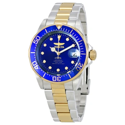 Invicta Pro Diver Automatic Blue Dial Two-tone Men's Watch 17042 In Gold