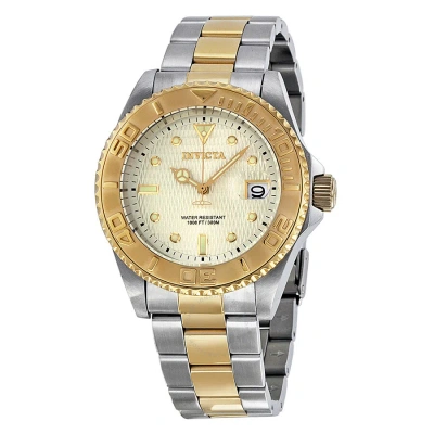 Invicta Pro Diver Automatic Champagne Dial Two-tonemens Watch 14343 In Gold