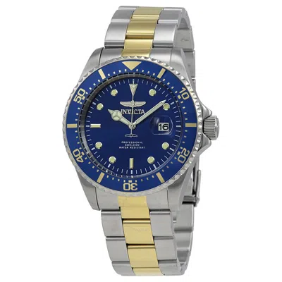 Invicta Pro Diver Blue Dial Men's Watch 25716 In Two Tone  / Blue / Gold Tone / Yellow
