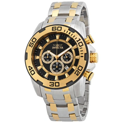 Invicta Pro Diver Chronograph Black Dial Men's Watch 22322 In Gold