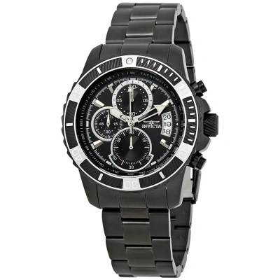 Invicta Pro Diver Chronograph Black Dial Men's Watch 22417 In Black / Silver