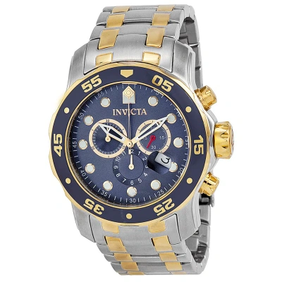 Invicta Pro Diver Chronograph Blue Dial Men's Watch 0077 In Metallic