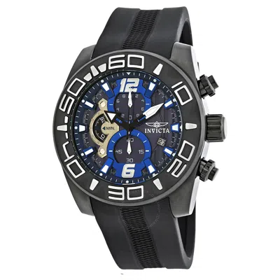 Invicta Pro Diver Chronograph Blue Dial Men's Watch 22813 In Black / Blue