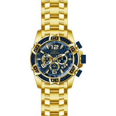 Invicta Pro Diver Chronograph Blue Dial Men's Watch 25852 In Gold