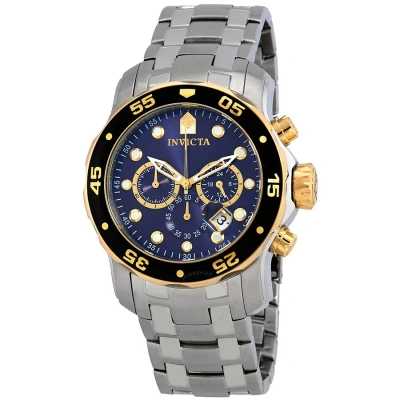 Invicta Pro Diver Chronograph Blue Dial Men's Watch 80041 In Black / Blue / Gold / Skeleton / Yellow