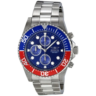 Invicta Pro Diver Chronograph Blue Dial Pepsi Bezel Men's Watch 1771 In Metallic