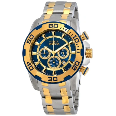 Invicta Pro Diver Chronograph Dark Blue Dial Men's Watch 26296 In Gold