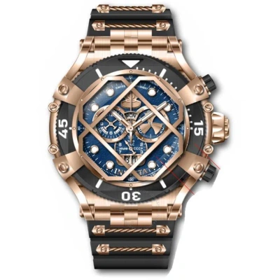 Invicta Pro Diver Chronograph Date Quartz Blue Dial Men's Watch 37179 In Black