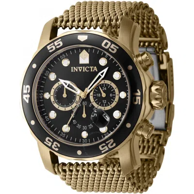 Invicta Pro Diver Chronograph Gmt Date Quartz Black Dial Men's Watch 47238 In Brown
