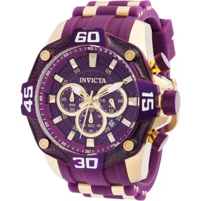 Invicta Pro Diver Chronograph Gmt Quartz Purple Dial Men's Watch 40863