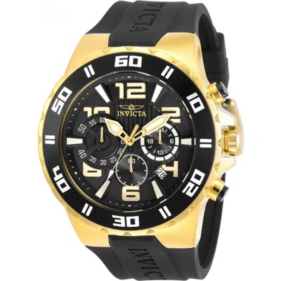 Invicta Pro Diver Chronograph Quartz Black Dial Men's Watch 30939 In Yellow/gold Tone/black