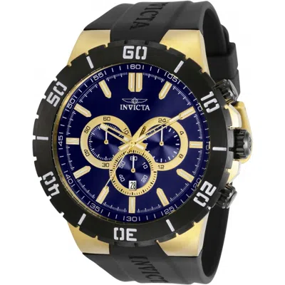 Invicta Pro Diver Chronograph Quartz Blue Dial Men's Watch 30728 In Blue/gold Tone/black