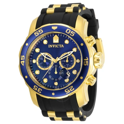 Invicta Pro Diver Chronograph Quartz Blue Dial Men's Watch 30763 In Gold
