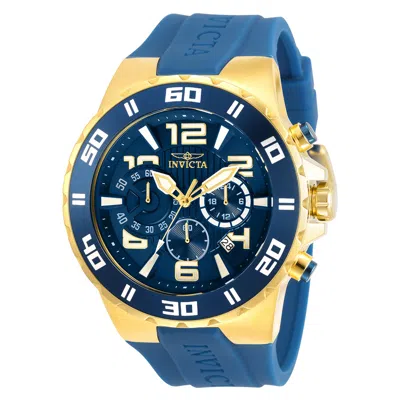 Invicta Pro Diver Chronograph Quartz Blue Dial Men's Watch 30938 In Yellow/blue/gold Tone