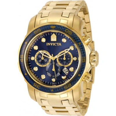 Invicta Pro Diver Chronograph Quartz Blue Dial Men's Watch 35397 In Gold
