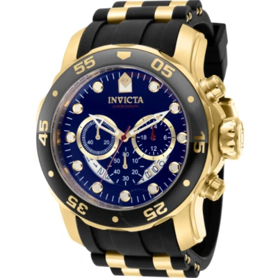 Invicta Pro Diver Chronograph Quartz Blue Dial Men's Watch 37229 In Black