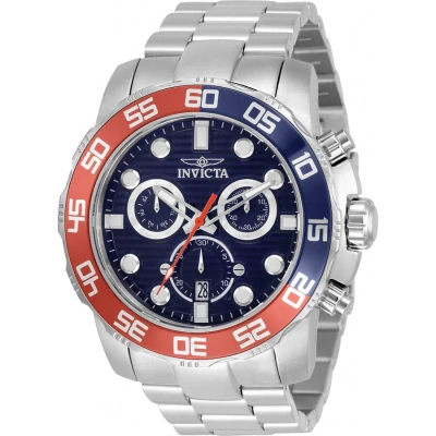 Invicta Pro Diver Chronograph Quartz Blue Dial Pepsi Bezel Men's Watch 33298 In Red   / Blue