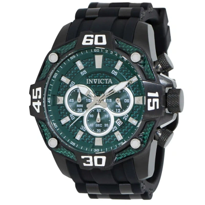Invicta Pro Diver Chronograph Quartz Green Dial Men's Watch 40524 In Black