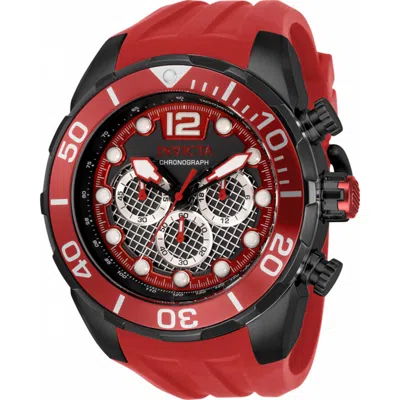 Invicta Pro Diver Chronograph Quartz Men's Watch 33821 In Red   / Black