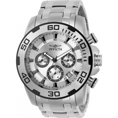 Invicta Pro Diver Chronograph Silver Dial Men's Watch 22317 In Metallic
