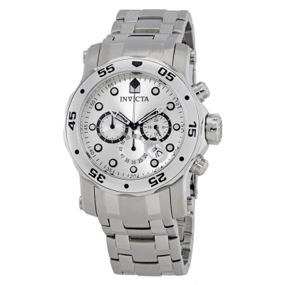 Invicta Pro Diver Chronograph Silver Dial Men's Watch 23649 In Silver / Skeleton