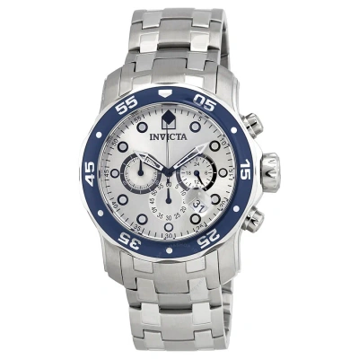 Invicta Pro Diver Chronograph Silver Dial Men's Watch 80058 In Metallic