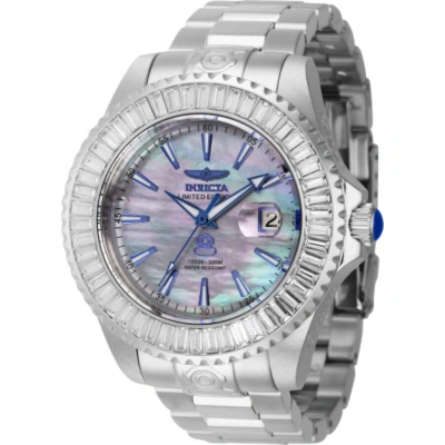 Invicta Pro Diver Date Automatic Crystal Silver Dial Men's Watch 44314 In Blue