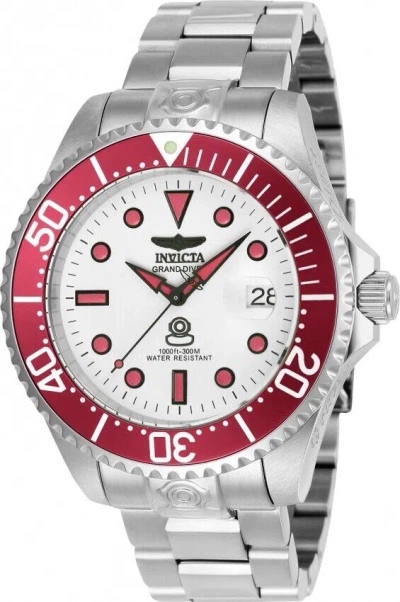 Pre-owned Invicta Pro Diver Grand Diver Automatic White Dial Men's Steel Bracelet Watch