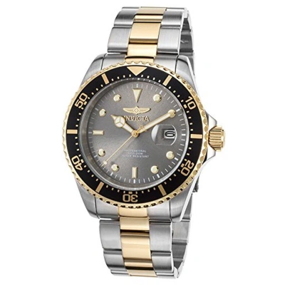 Invicta Pro Diver Grey Dial Two-tone Men's Watch 22057 In Two Tone  / Black / Gold Tone / Grey / Yellow