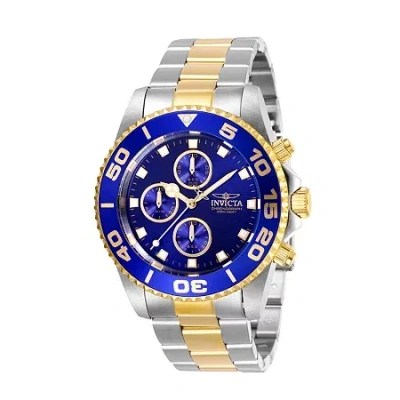 Invicta Pro Diver Mens Two Tone Stainless Steel Strap Watch 28692 In Blue