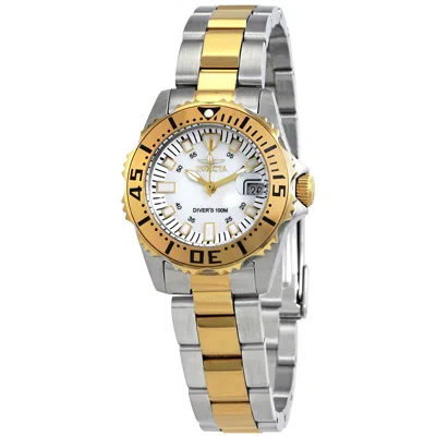 Invicta Pro Diver Mother Of Pearl Dial Ladies Watch 6895 In Metallic