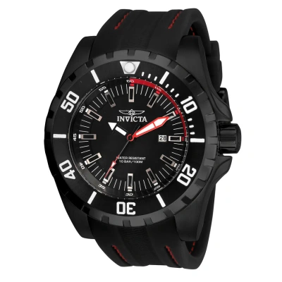 Invicta Pro Diver Quartz Black Dial Men's Watch 30760 In Red   / (red   / Black