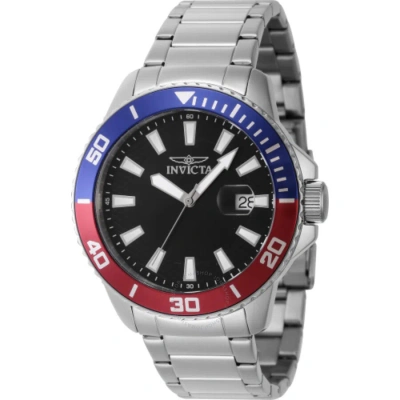 Invicta Pro Diver Quartz Black Dial Pepsi Bezel Men's Watch 46065 In Metallic