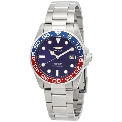 Invicta Pro Diver Quartz Blue Dial Ladies Watch 36535 In Red   / Blue