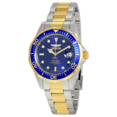 Invicta Pro Diver Quartz Blue Dial Two-tone Men's Watch 8935 In Metallic