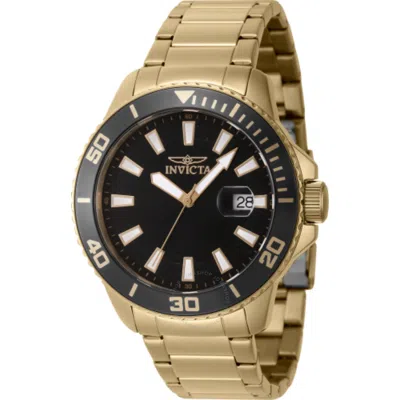 Invicta Pro Diver Quartz Date Black Dial Men's Watch 46066 In Black / Gold / Gold Tone