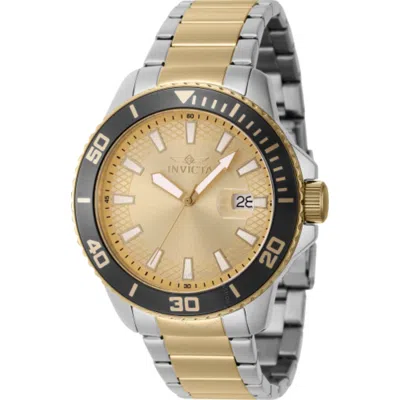 Invicta Pro Diver Quartz Date Gold Dial Men's Watch 46073