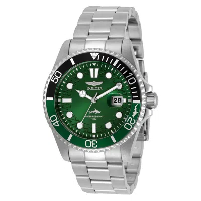 Invicta Pro Diver Quartz Green Dial Sprite Bezel Men's Watch 30808 In Green/silver Tone/black