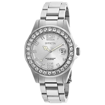 Invicta Pro Diver Silver Dial Stainless Steel Ladies Watch 21396