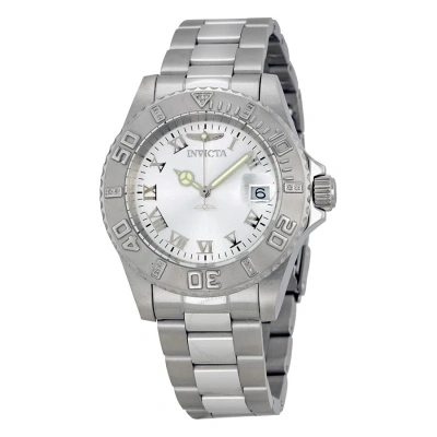 Invicta Pro Diver Silver Dial Stainless Steel Men's Watch 12819 In Silver / White