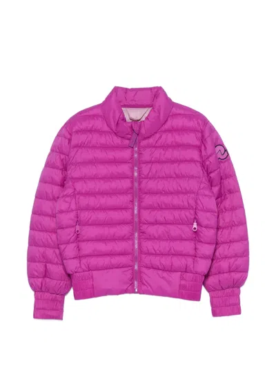 Invicta Quilted-design Logo-patch Jacket In Pink
