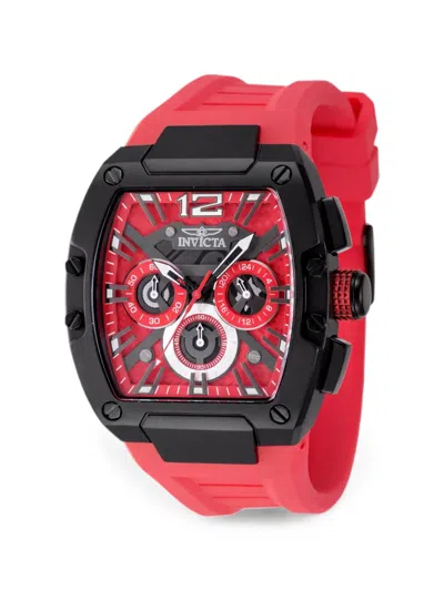 Invicta 레이싱 43mm 시계 In Red