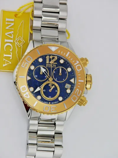 Pre-owned Invicta Reserve 45372 Grand Diver Swiss Chronograph Watch Blue Sapphire 52mm
