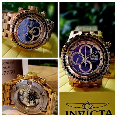 Pre-owned Invicta Reserve 45378 Specialty Swiss Md Valjoux 7750 Blk Spinal Beautiful Watch