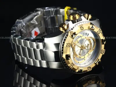 Pre-owned Invicta Reserve 52mm Excursion Touring Swiss Eta Chronograph 200m Ss Diver