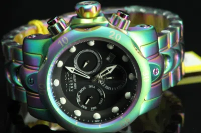 Pre-owned Invicta Reserve 52mm Venom Swiss Quartz Chrono Iridescent Stainless Steel Watch